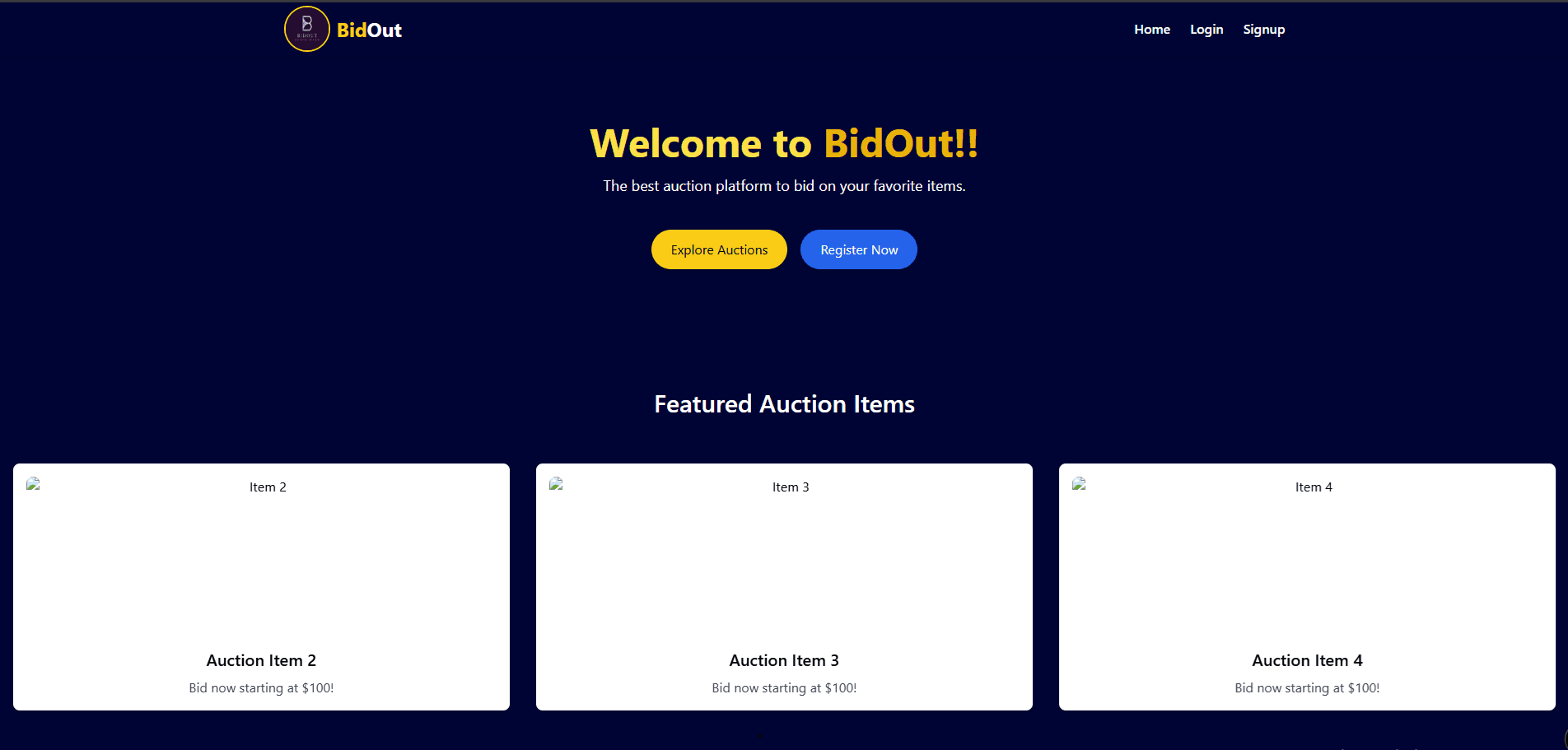 BidOut-Fully functional online auction management system